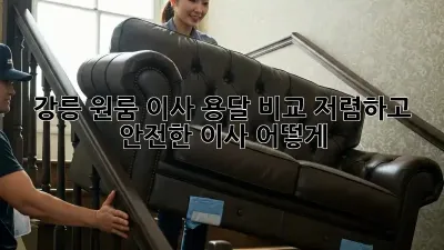 강릉 원룸 이사 용달 비교: 저렴하고 안전한 이사, 어떻게?